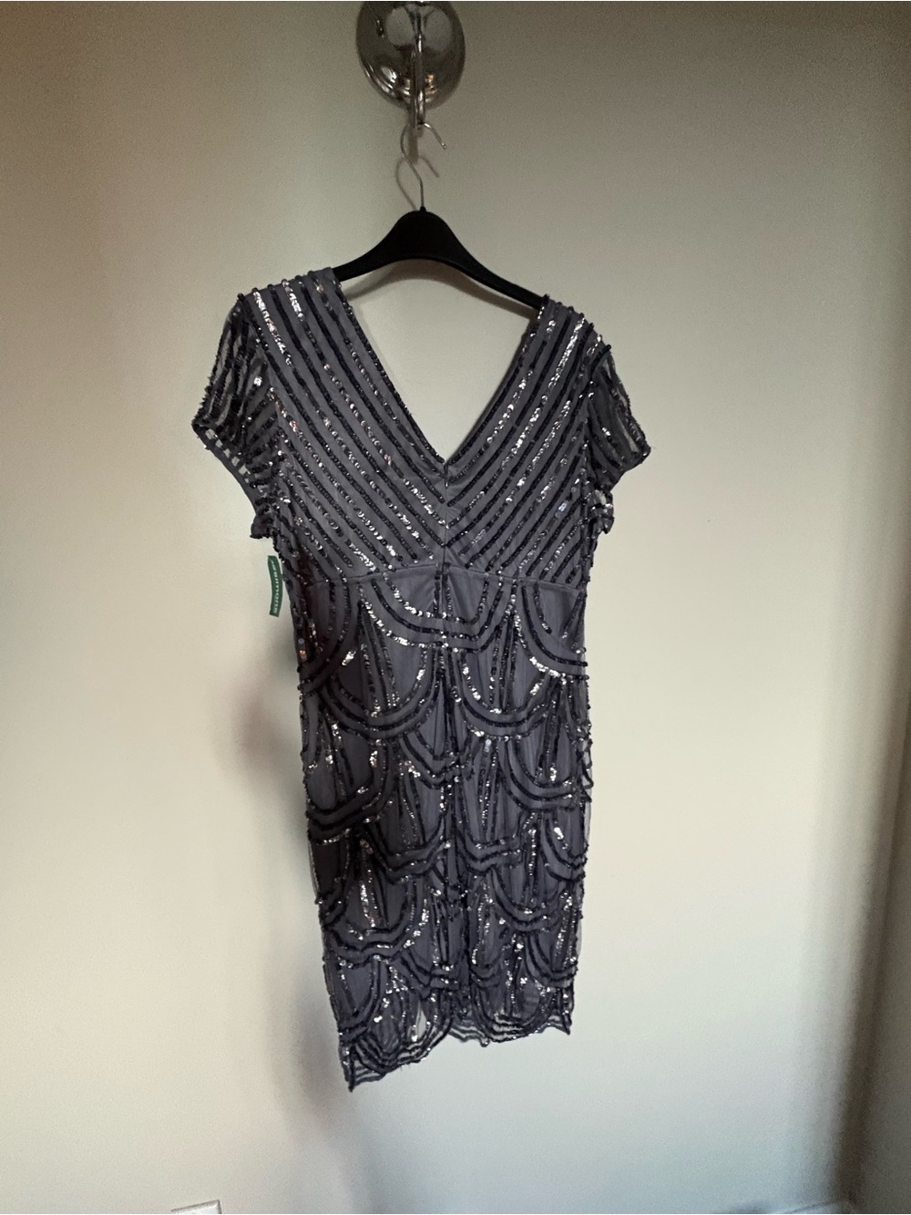 Black Sequin Embellished Women's Skirt